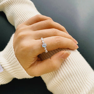 Oval Moonstone Cabochon Stacking Ring - Perimade & Co.