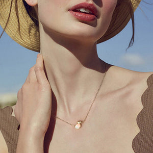 Oval Opal Cabochon Bird Pendant Necklace - Perimade & Co.