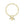 Paperclip Toggle Initial Cross Charm Bracelet - Perimade & Co.