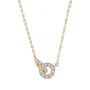 Pavé CZ Interlocking Loop Pendant Necklace - Perimade & Co.