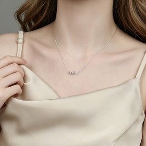 Pave CZ Twist Ribbon Wave Pendant Necklace - Perimade & Co.