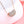 Two bean-shaped sterling silver necklaces with gold plating and cubic zirconia, one displayed in front of the other on a pink background.