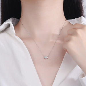 Pave Setting Kidney Bean Pendant Necklace - Perimade & Co.