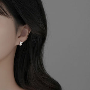 Pave Shooting Star Split Huggie Hoop Earrings - Perimade & Co.