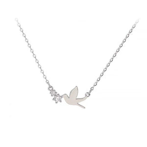 Peace Dove Bird Charm Pendant Necklace - Perimade & Co.