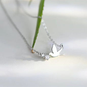 Peace Dove Bird Charm Pendant Necklace - Perimade & Co.