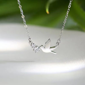 Peace Dove Bird Charm Pendant Necklace - Perimade & Co.