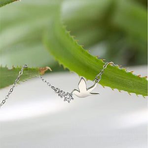 Peace Dove Bird Charm Pendant Necklace - Perimade & Co.