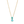 Gold necklace with two turquoise gemstones on a white background