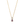 Gold necklace with a pendant featuring two gemstones on a white background