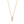 Gold necklace with a pendant featuring two gemstones on a white background