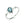 Pear-Cut Blue Sea Turtle CZ Beach Crown Ring - Perimade & Co.