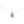 Teardrop-shaped diamond pendant on a white background