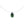 Teardrop-shaped green gemstone pendant on a white background