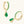 Pear Cut Emerald Dangle Drop Hoop Earrings - Perimade & Co.