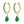 Pear Cut Emerald Dangle Drop Hoop Earrings - Perimade & Co.