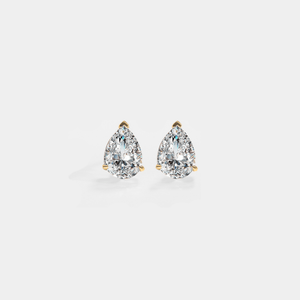 Pear - Cut Moissanite Wedding Stud Earrings - Perimade & Co.
