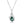Pear Cut Moss Agate Leaf Charm Necklace - Perimade & Co.