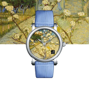 Pear Tree 36 mm Round Leather Watch - Perimade & Co.