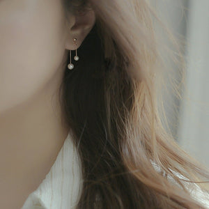 Pearl Dangle Drop Stud Wedding Earrings - Perimade & Co.