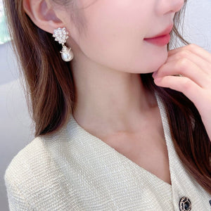 Pearl Drop Wedding Statement Earrings - Perimade & Co.