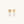 Gold earrings with pearl drops on a white background