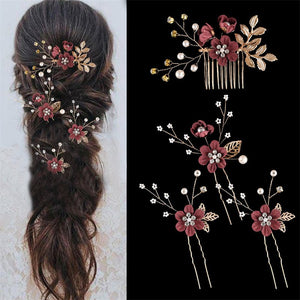 Pearl Flower Bridal Wedding Comb Hairpin - Perimade & Co.