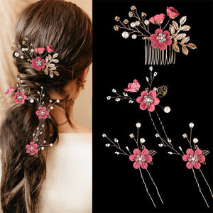 Pearl Flower Bridal Wedding Comb Hairpin - Perimade & Co.