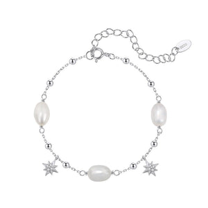 Pearl Starburst Celestial Bead Charm Bracelet - Perimade & Co.