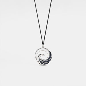 Necklace with a circular pendant on a white background