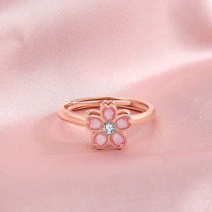 Pink Cherry Blossom Fidget Spinner Ring - Perimade & Co.
