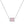 Pink Cylinder Barrel Pavé CZ Charm Necklace - Perimade & Co.