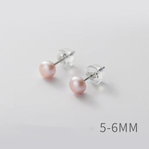 Pink Freshwater Pearl Wedding Stud Earrings - Perimade & Co.