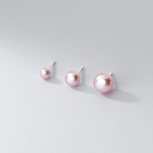 Pink Freshwater Pearl Wedding Stud Earrings - Perimade & Co.