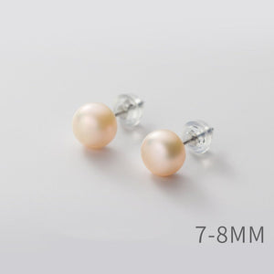 Pink Freshwater Pearl Wedding Stud Earrings - Perimade & Co.