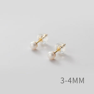 Pink Freshwater Pearl Wedding Stud Earrings - Perimade & Co.