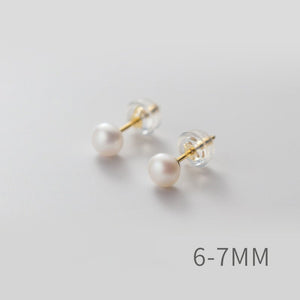 Pink Freshwater Pearl Wedding Stud Earrings - Perimade & Co.