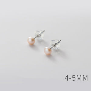 Pink Freshwater Pearl Wedding Stud Earrings - Perimade & Co.