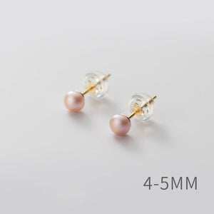 Pink Freshwater Pearl Wedding Stud Earrings - Perimade & Co.