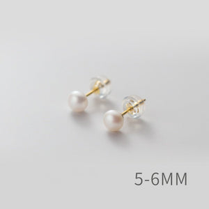 Pink Freshwater Pearl Wedding Stud Earrings - Perimade & Co.