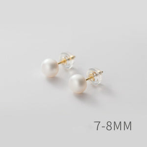 Pink Freshwater Pearl Wedding Stud Earrings - Perimade & Co.