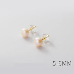 Pink Freshwater Pearl Wedding Stud Earrings - Perimade & Co.