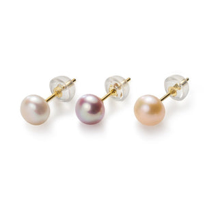 Pink Freshwater Pearl Wedding Stud Earrings - Perimade & Co.