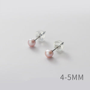Pink Freshwater Pearl Wedding Stud Earrings - Perimade & Co.
