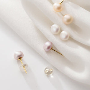 Pink Freshwater Pearl Wedding Stud Earrings - Perimade & Co.