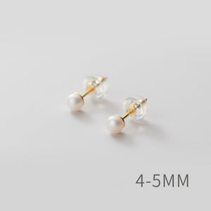 Pink Freshwater Pearl Wedding Stud Earrings - Perimade & Co.