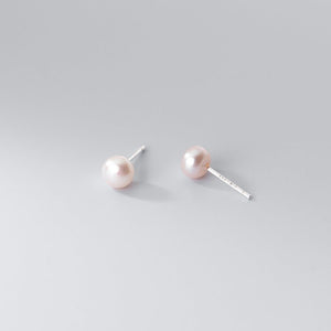 Pink Freshwater Pearl Wedding Stud Earrings - Perimade & Co.