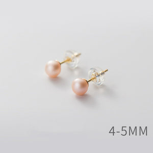 Pink Freshwater Pearl Wedding Stud Earrings - Perimade & Co.