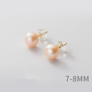 Pink Freshwater Pearl Wedding Stud Earrings - Perimade & Co.