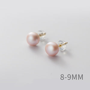Pink Freshwater Pearl Wedding Stud Earrings - Perimade & Co.